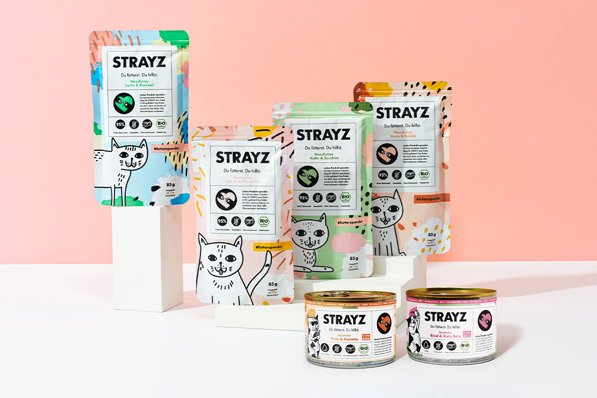 STRAYZ Petfood aims to support stray animals by providing pet owners with premium, organic nutrition